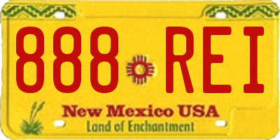 NM license plate 888REI