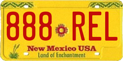 NM license plate 888REL
