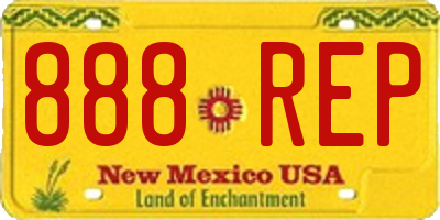 NM license plate 888REP