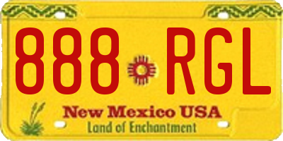 NM license plate 888RGL