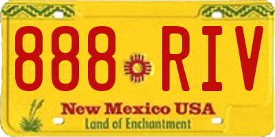 NM license plate 888RIV