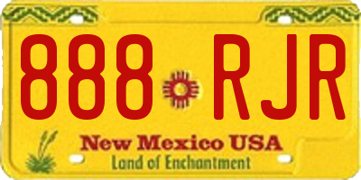 NM license plate 888RJR