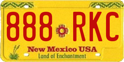 NM license plate 888RKC