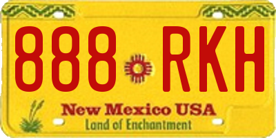 NM license plate 888RKH