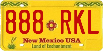 NM license plate 888RKL