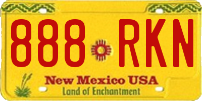 NM license plate 888RKN