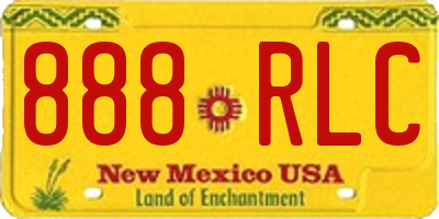 NM license plate 888RLC