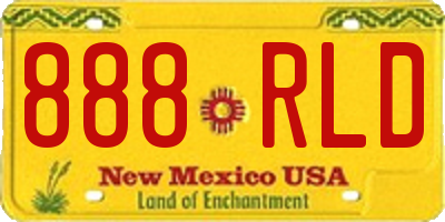 NM license plate 888RLD