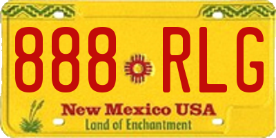 NM license plate 888RLG