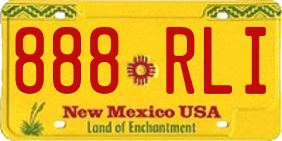 NM license plate 888RLI
