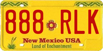 NM license plate 888RLK
