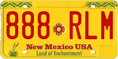 NM license plate 888RLM