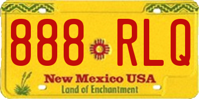 NM license plate 888RLQ