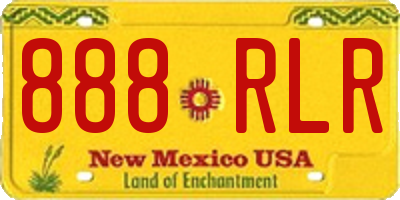 NM license plate 888RLR