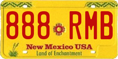 NM license plate 888RMB