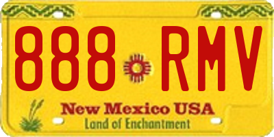 NM license plate 888RMV