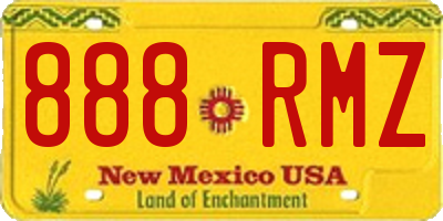 NM license plate 888RMZ