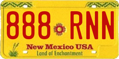 NM license plate 888RNN