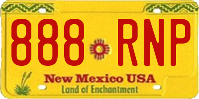 NM license plate 888RNP