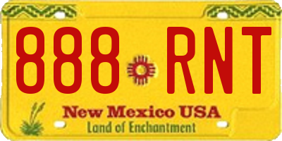 NM license plate 888RNT