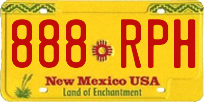 NM license plate 888RPH