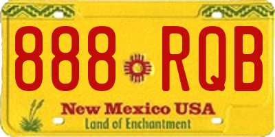 NM license plate 888RQB