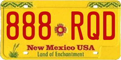 NM license plate 888RQD