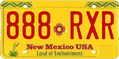 NM license plate 888RXR