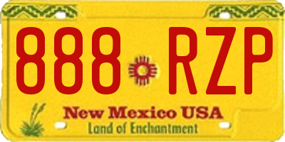 NM license plate 888RZP