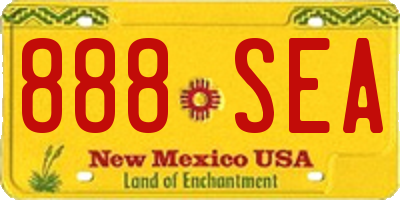 NM license plate 888SEA