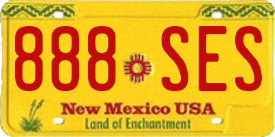 NM license plate 888SES