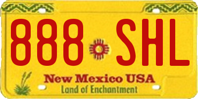 NM license plate 888SHL