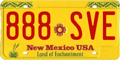 NM license plate 888SVE