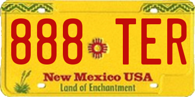 NM license plate 888TER