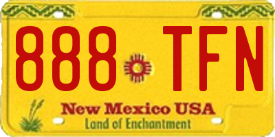 NM license plate 888TFN