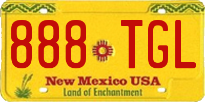 NM license plate 888TGL