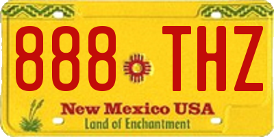 NM license plate 888THZ