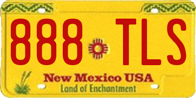 NM license plate 888TLS