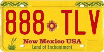 NM license plate 888TLV