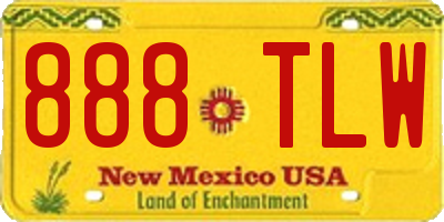 NM license plate 888TLW