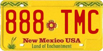 NM license plate 888TMC