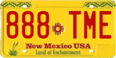 NM license plate 888TME