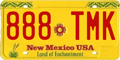 NM license plate 888TMK