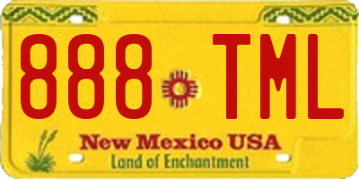 NM license plate 888TML