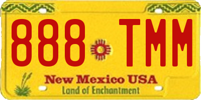 NM license plate 888TMM