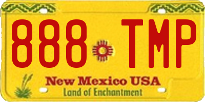 NM license plate 888TMP