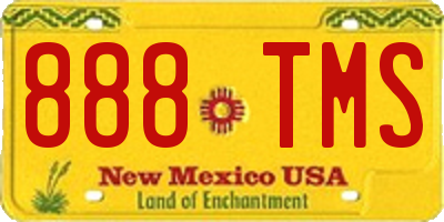 NM license plate 888TMS