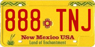 NM license plate 888TNJ
