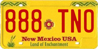 NM license plate 888TNO