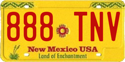 NM license plate 888TNV